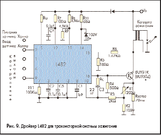 Драйвер L482 для транзисторной системы зажигания
