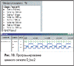 Программирование шинного сигнала D_bus2