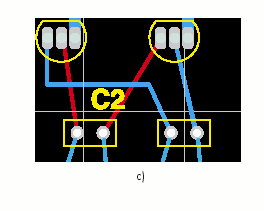 Перемещение конденсатора и последующая корректировка проводников