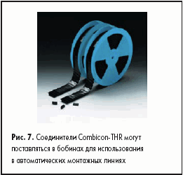 Соединители Combicon.THR могут поставляться в бобинах для использования в автоматических монтажных линиях