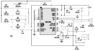 Типовая схема включения устройств серий ISD12хх и ISD14хх с внешними 